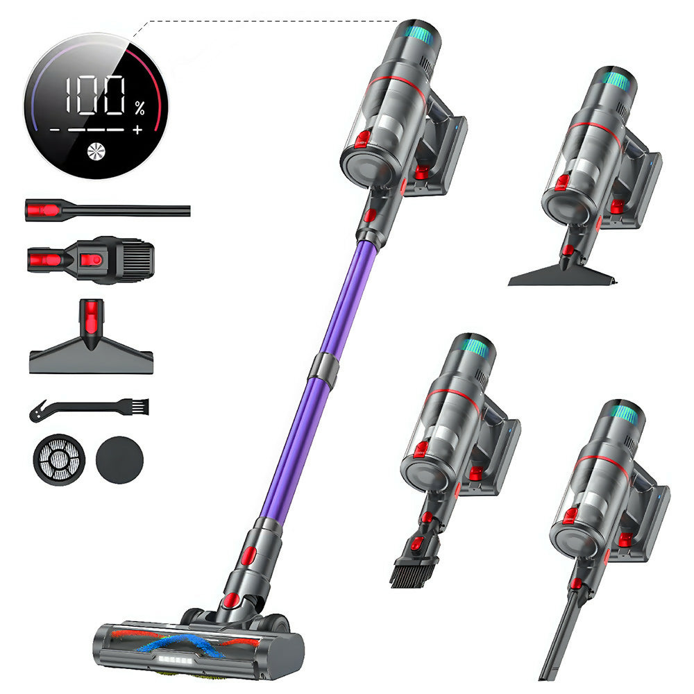 Ultra-starker Akku-Staubsauger mit automatischer Stauberkennung / Bis zu 60 Minuten Laufzeit / Beutelloser Staubsauger für Teppiche, Hartböden & Tierhaare / 480 W